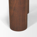 Sonel Pedestal Medium Dark Brown Acacia Wood Foyer Table - Default Title