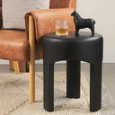 Riya Solid Black Wooden Stool - Default Title