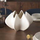Ulrich Sculptural Cream Glazed Ceramic Vase - Default Title