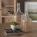 Troian Medium Rattan Wrapped Glass Bottle - Default Title