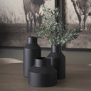 Tosca Medium Matte Black Metal Vase - Default Title