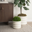 Twyla Tall Cream Glazed Floor Ceramic Vase - Default Title
