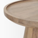 Takoda Light Brown Wood Tapered Drum Accent Table - Default Title