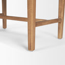Shane Brown Wood w Woven Brown Leather Bench - Default Title