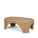 Shima Oval Light Brown Wood w Arched Legs Coffee Table - Default Title