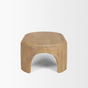Shima Oval Light Brown Wood w Arched Legs Coffee Table - Default Title