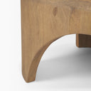 Shima Oval Light Brown Wood w Arched Legs Coffee Table - Default Title