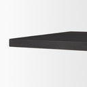 Tarro 84 Rectangular Textured Black Wood w Geometrical Base Dining Table - Default Title