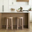 Brahma 26 Total Height White Washed Wood Stool - Default Title