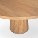 Swanson 60 Light Brown Wood Round Pedestal Dining Table - Default Title