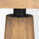Swanson 60 Light Brown Wood Round Pedestal Dining Table - Default Title