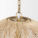 Thad 1-Light Natural Woven Rattan Dome Pendant - Default Title