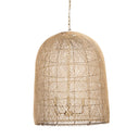 Thad 4-Light Natural Woven Rattan Foyer Chandelier - Default Title
