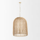 Thad 4-Light Natural Woven Rattan Foyer Chandelier - Default Title