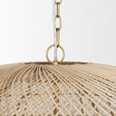 Thad 4-Light Natural Woven Rattan Dome Chandelier - Default Title