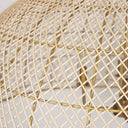Thad 4-Light Natural Woven Rattan Dome Chandelier - Default Title