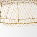 Thad 1-Light Natural Woven Rattan Dome Pendant - Default Title