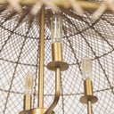 Thad 4-Light Natural Woven Rattan Dome Chandelier - Default Title