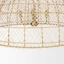 Thad 4-Light Natural Woven Rattan Dome Chandelier - Default Title