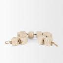 Mala Beige Paper Mache Cube Garland - Default Title