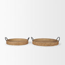 Wheaton Light Brown Wood w Natural Jute Serving Trays - Default Title