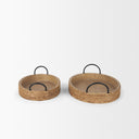 Wheaton Light Brown Wood w Natural Jute Serving Trays - Default Title