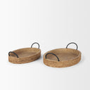 Wheaton Light Brown Wood w Natural Jute Serving Trays - Default Title