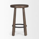 Weldon Dark Brown Wood w Matte Black Metal Counter Stool - Default Title