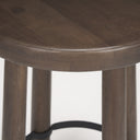 Weldon Dark Brown Wood w Matte Black Metal Counter Stool - Default Title