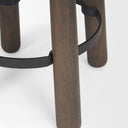 Weldon Dark Brown Wood w Matte Black Metal Counter Stool - Default Title