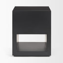 Vondra Matte Black Metal w Open Shelves Side table - Default Title