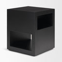 Vondra Matte Black Metal w Open Shelves Side table - Default Title