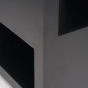 Vondra Matte Black Metal w Open Shelves Side table - Default Title