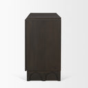 Wagner Dark Brown Wood w Arched Design Accent Cabinet - Default Title