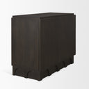 Wagner Dark Brown Wood w Arched Design Accent Cabinet - Default Title