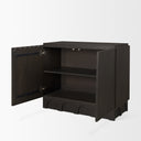 Wagner Dark Brown Wood w Arched Design Accent Cabinet - Default Title