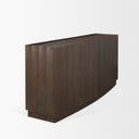 Swanson Dark Brown Wooden Scalloped Sideboard - Default Title