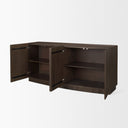Swanson Dark Brown Wooden Scalloped Sideboard - Default Title