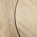 Wade Travertine Marble w Matte Black Metal Coffee Tables - Default Title