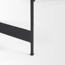 Wade Travertine Marble w Matte Black Metal Coffee Tables - Default Title
