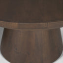 Takoda Dark Brown Wood Tapered Drum Nesting Coffee Tables - Default Title