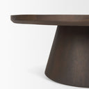 Takoda Dark Brown Wood Tapered Drum Nesting Coffee Tables - Default Title