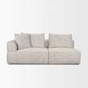 Warner Left Arm 3 Seater Gray Performance Fabric w Ash Wood Sofa - Default Title
