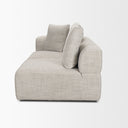 Warner Left Arm 3 Seater Gray Performance Fabric w Ash Wood Sofa - Default Title