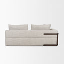 Warner Left Arm 3 Seater Gray Performance Fabric w Ash Wood Sofa - Default Title