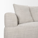 Warner Left Arm 3 Seater Gray Performance Fabric w Ash Wood Sofa - Default Title
