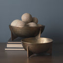 Sunita Set of 3 Gray Paper Mache Orbs - Default Title