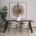 Carolyn Dining Chair w Oatmeal Fabric Matte Black Metal - Default Title