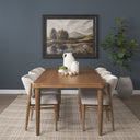 Suvan 84L Light Brown Rectangular Oak Wood Dining Table - Default Title