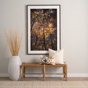 Shane Brown Wood w Woven Brown Leather Bench - Default Title